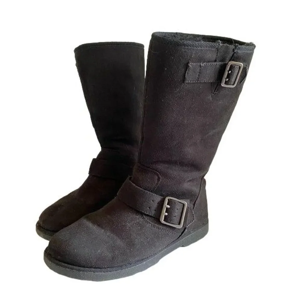 So Black Boots with Buckles Womens Size 7